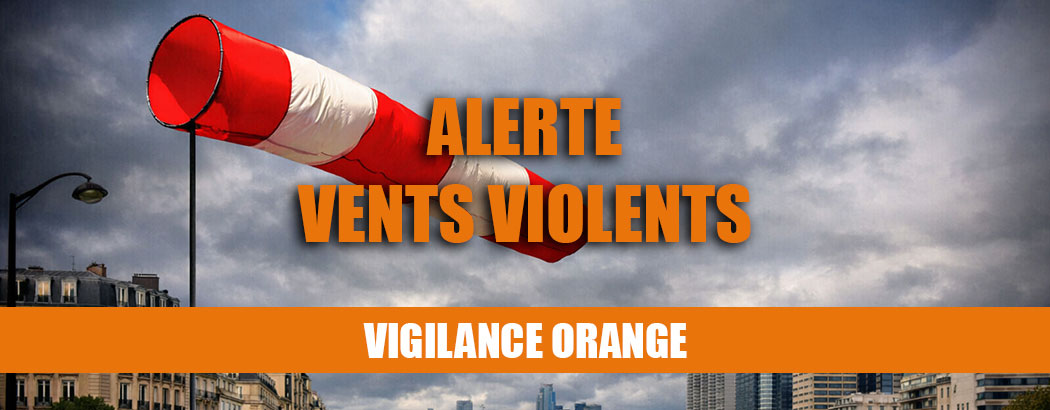Vents violents orange