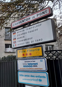 Panneau Charenton entrée de ville